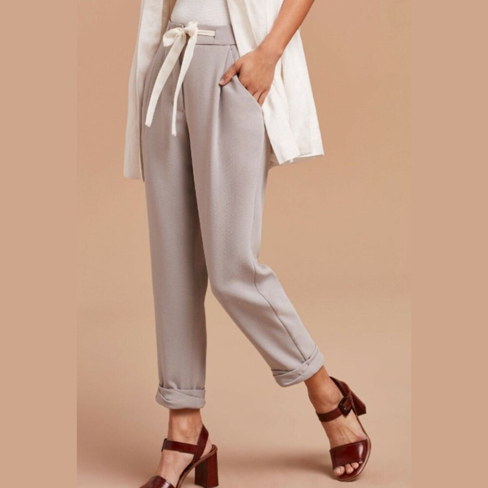 Aritzia | Wilfred Allant Pant in Taupe Grey - Size 12 - Picture 1 of 11